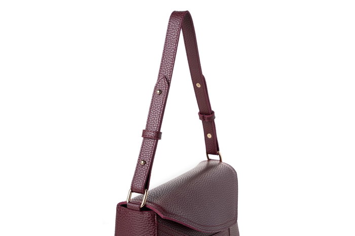 Lucky Bees 1273 Bolso Claret Red de Cuero de Polivinilo Elegante para Mujer